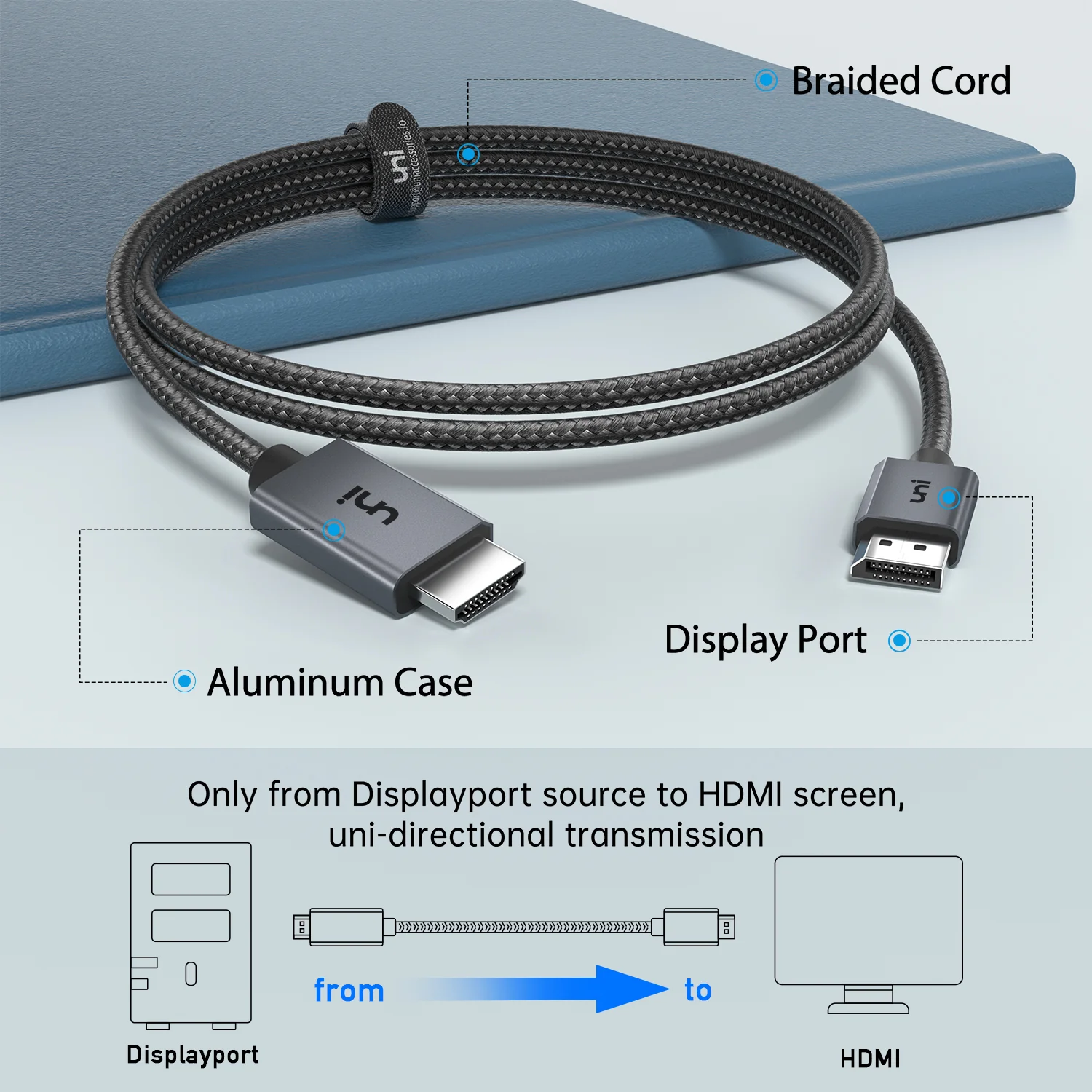 DisplayPort to HDMI Cable 4K@30Hz | DISPLAY - Image 4