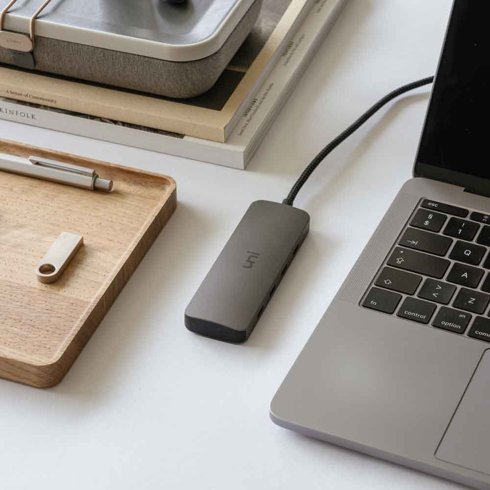 USB-C Hub ( 5 in 1 ) | 4*USB-C+PD | Uflat - Image 3