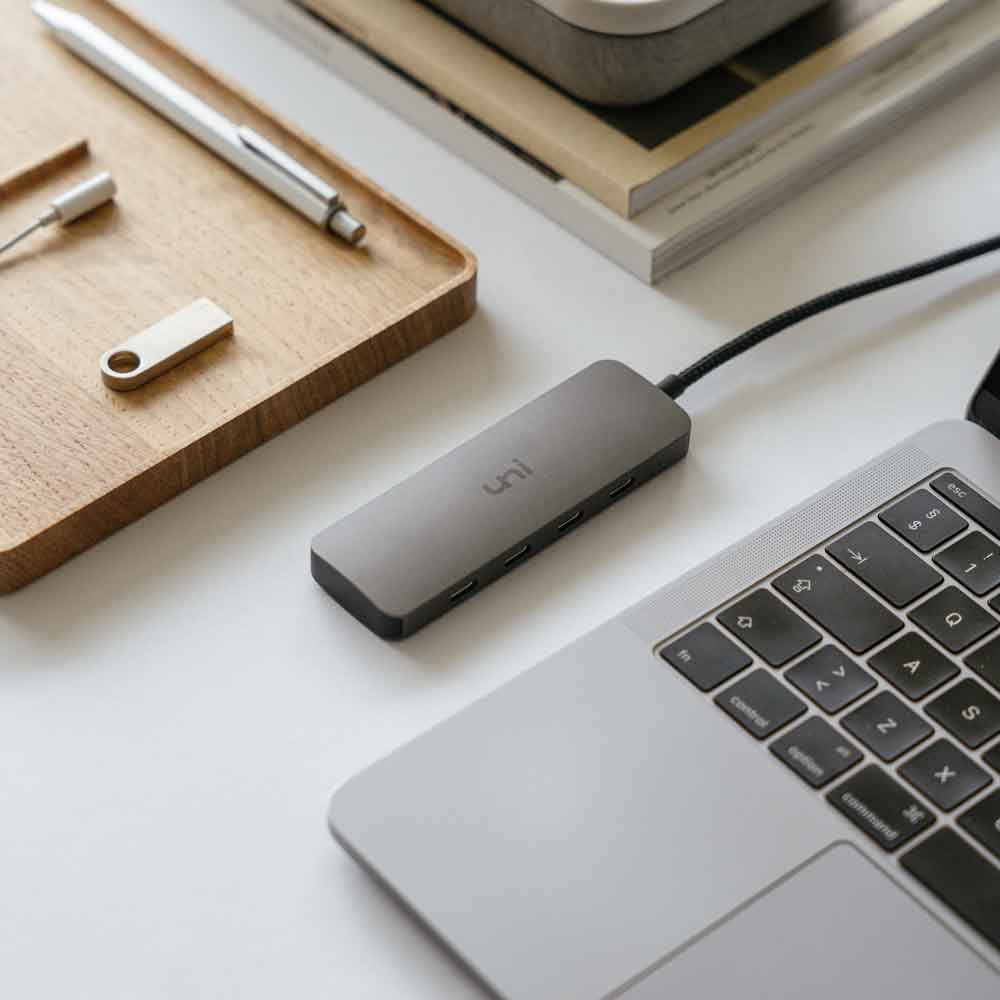 USB-C Hub ( 5 in 1 ) | 4*USB-C+PD | Uflat - Image 4