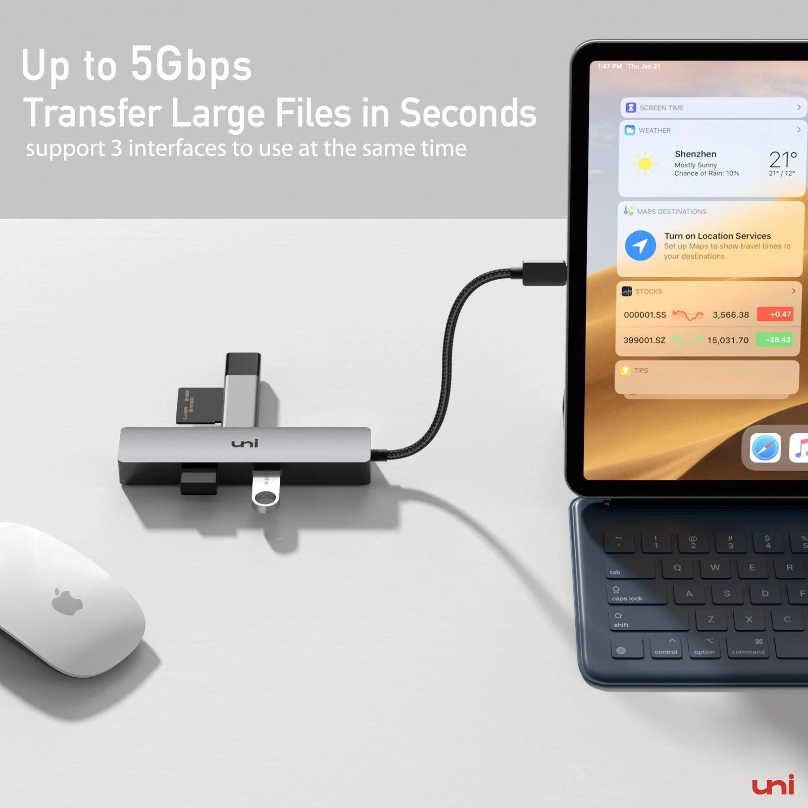 USB-C Hub ( 5 in 1 )  | Unet - Image 3