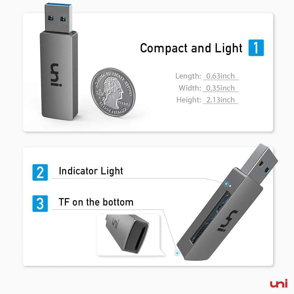 USB-A to SD/MicroSD Card Reader | UHS-I | PIXEL - Image 6