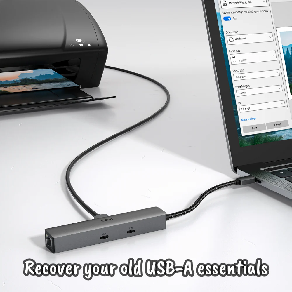 USB-C Hub ( 6 in 1 ) | PD | Unet - Image 4