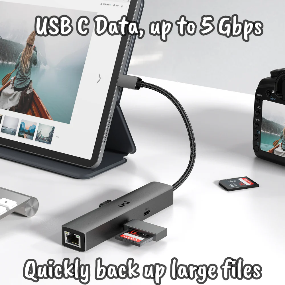 USB-C Hub ( 6 in 1 ) | PD | Unet - Image 5
