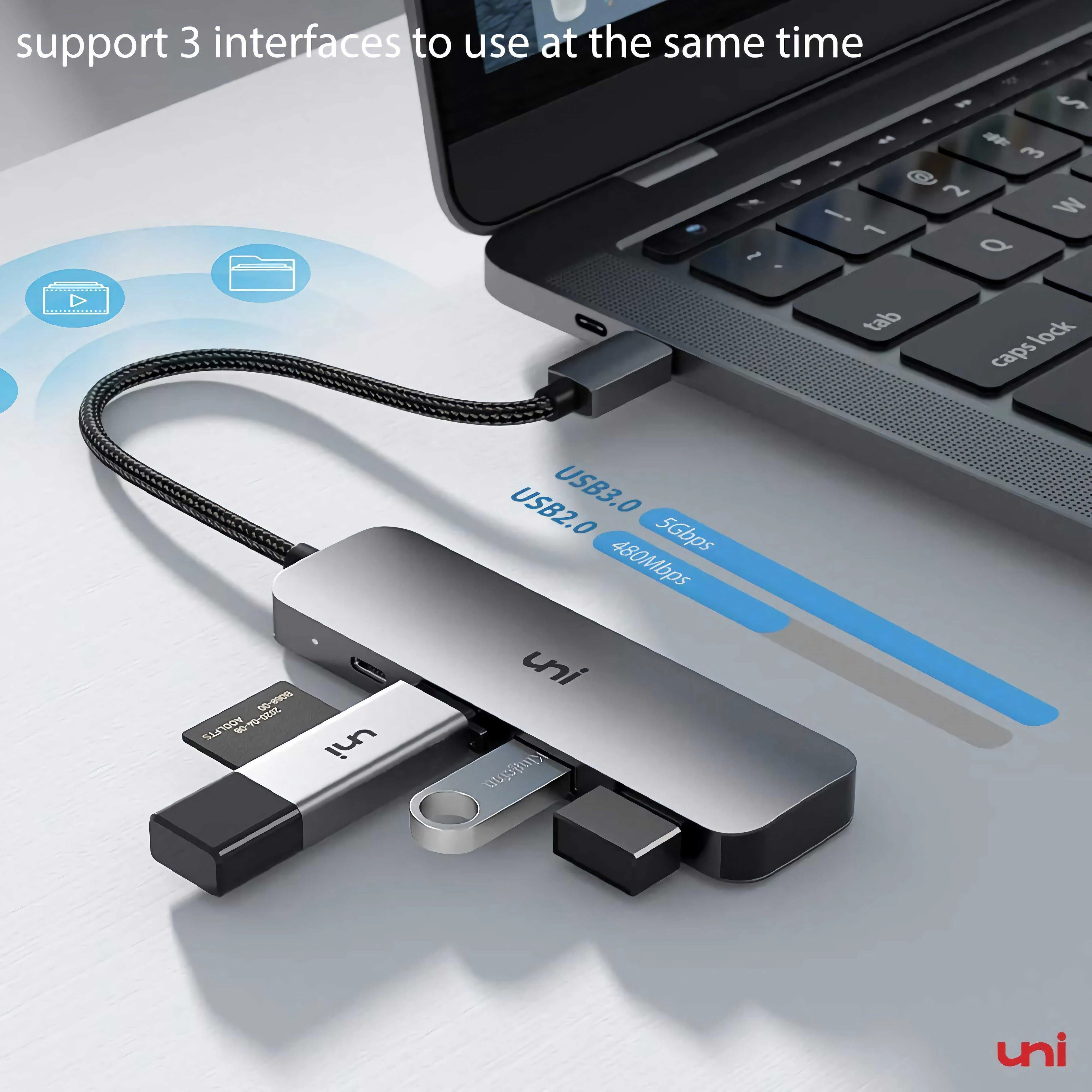 USB-C Hub ( 4 in 1 ) | PD | Uflat - Image 4