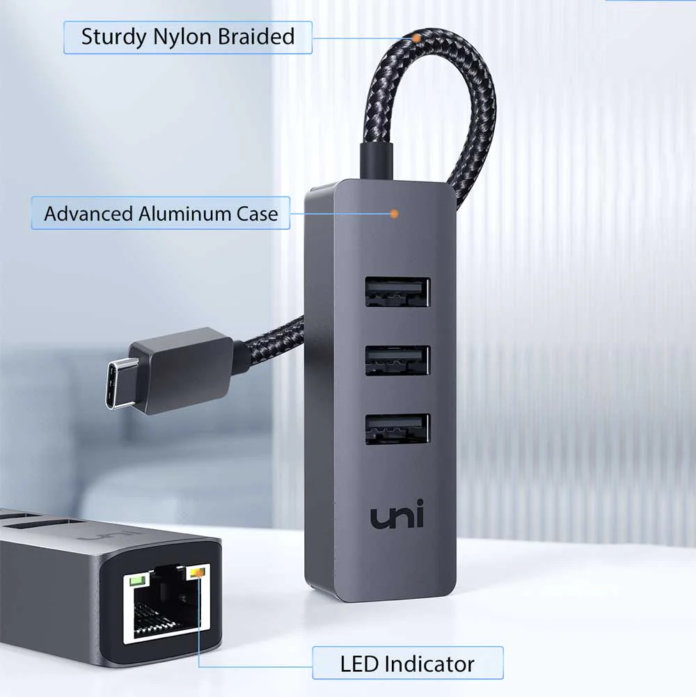 USB-C Hub ( 4 in 1 ) | USB 3.0 | Unet - Image 5