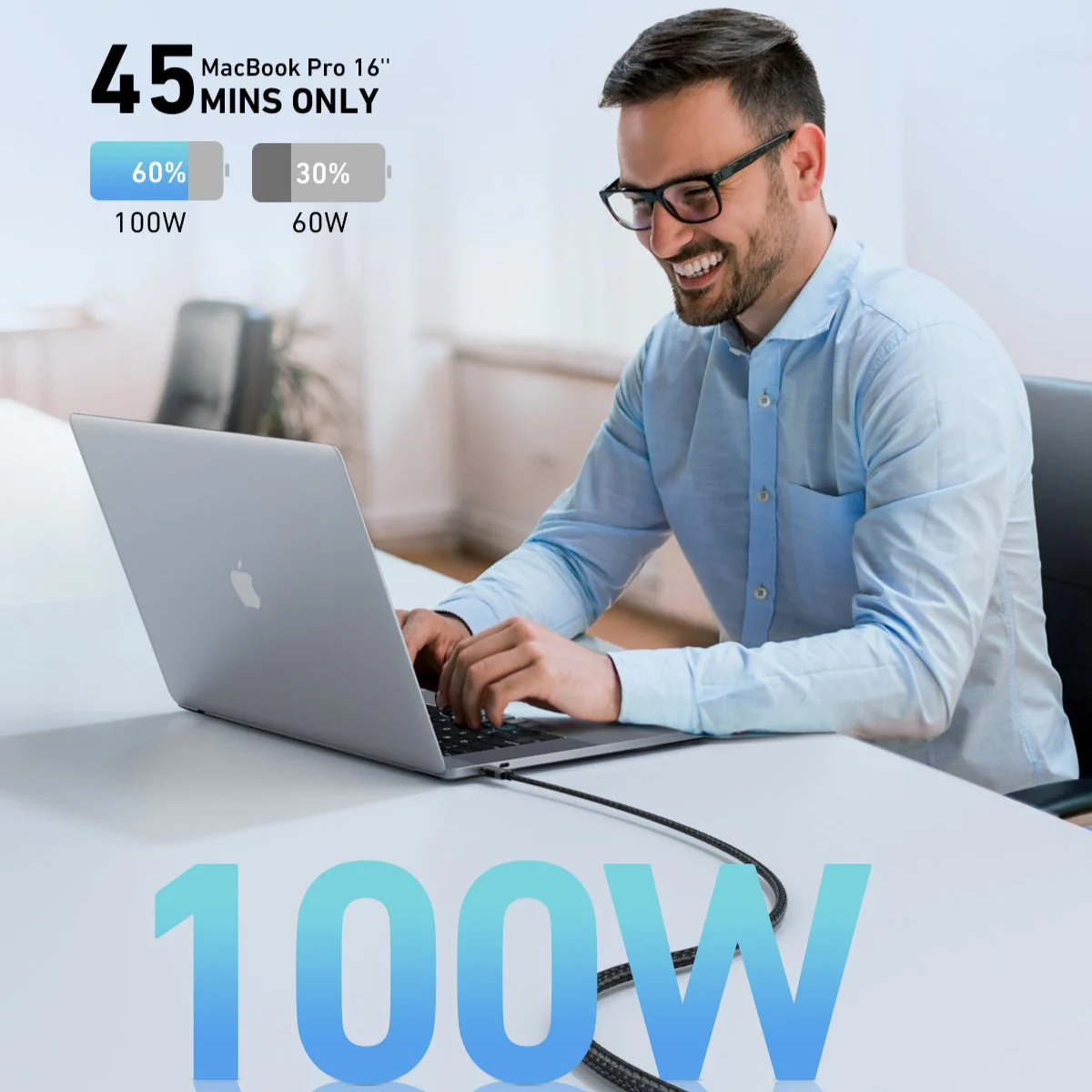 USB-C to USB-C Cable 100W Fast Charging | UNLIMITED - Image 5